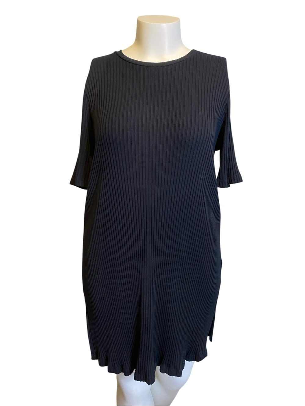 EILEEN FISHER Ribbed Black Ballet Neck Top
Knee Length Women’s Size L - Picture 2 of 13